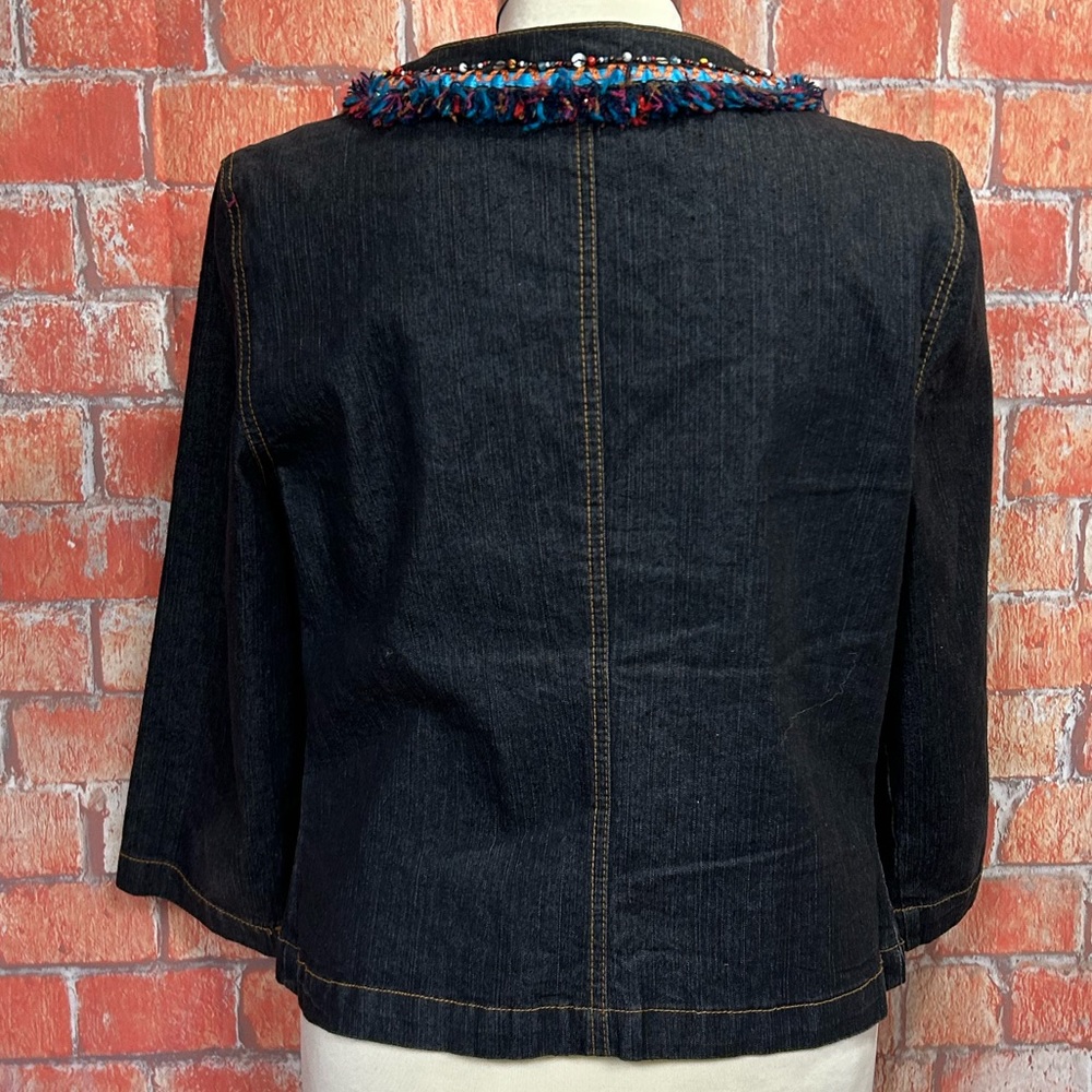 Ruby Rd Embellished Denim Jacket - image 5
